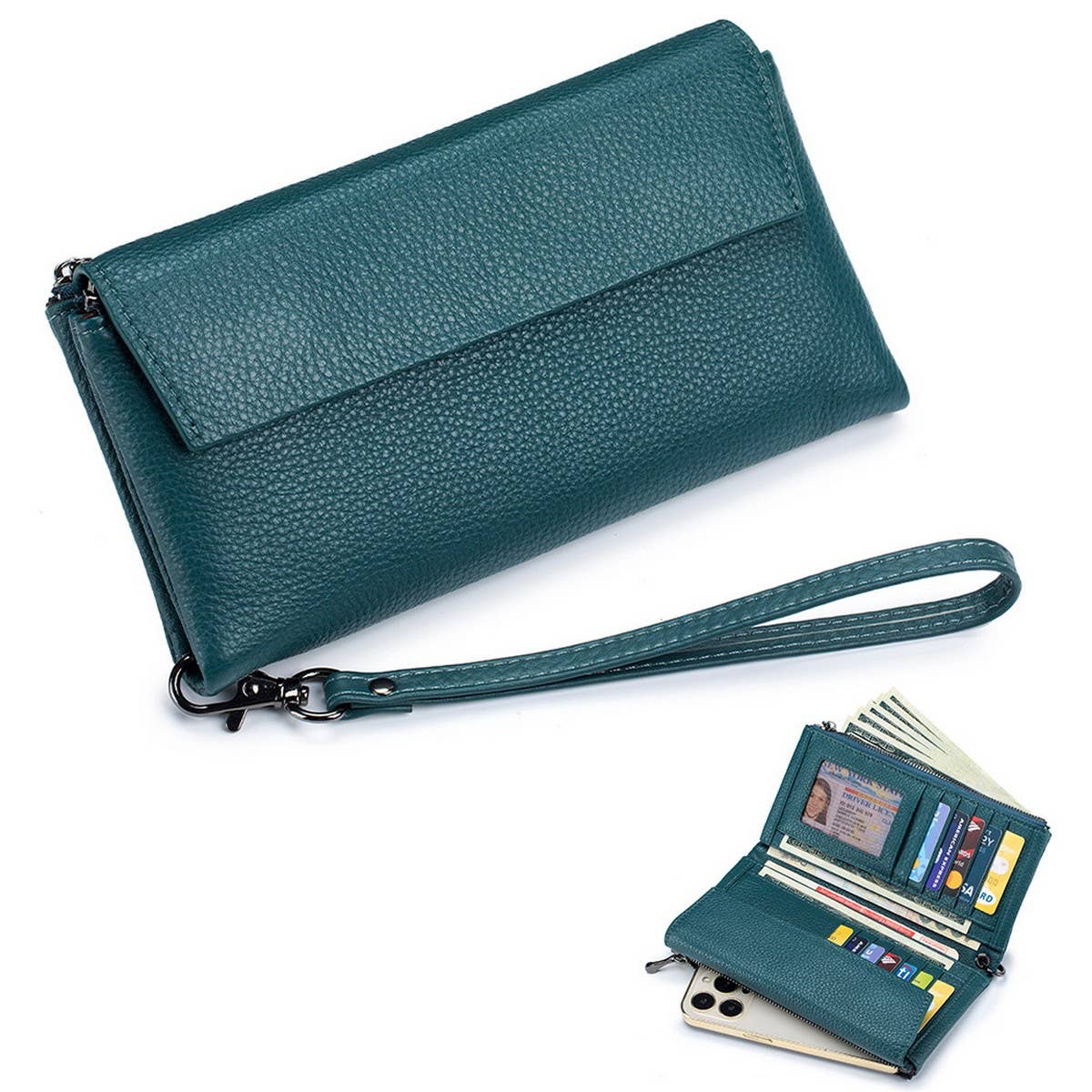 FASHIONABLE AND VERSATILE SOFT LEATHER LONG WALLET_CWAB3796