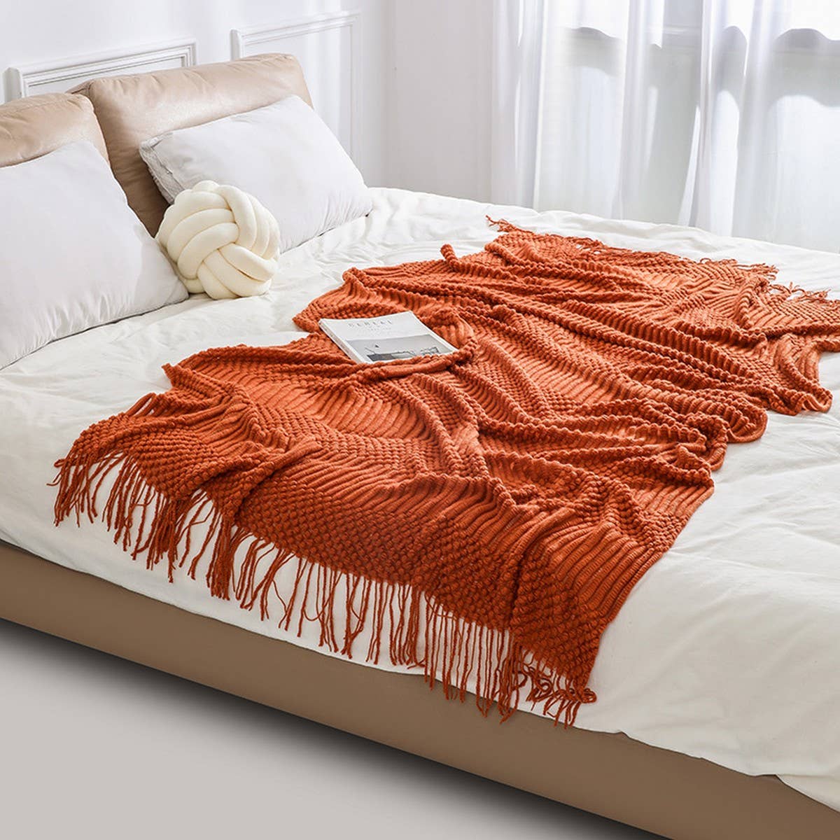 DOUDOU BLANKET FRINGED SHAWL BLANKET