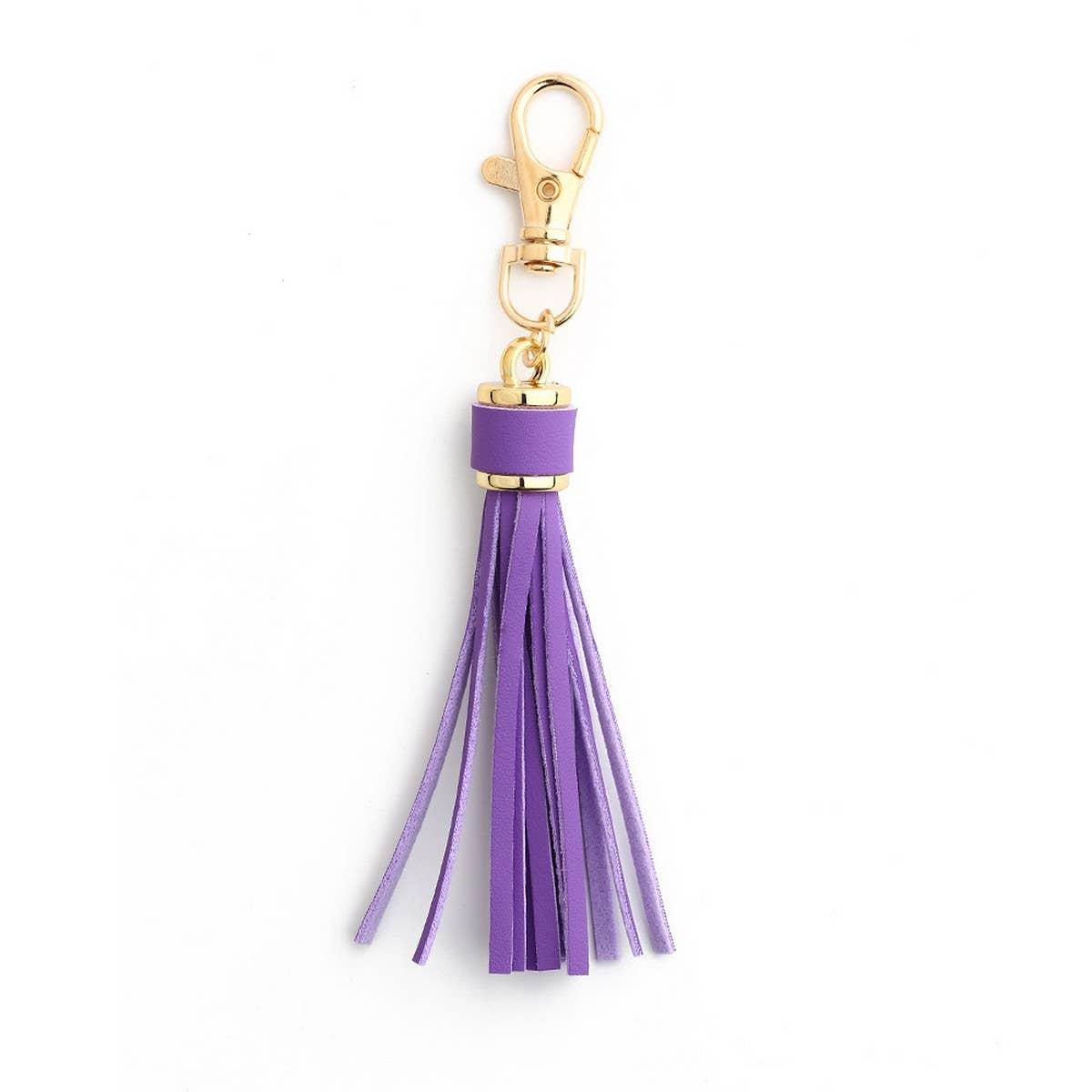 Leather Fringe Keychain, PU Tassel Bag Charm_CWAB5008