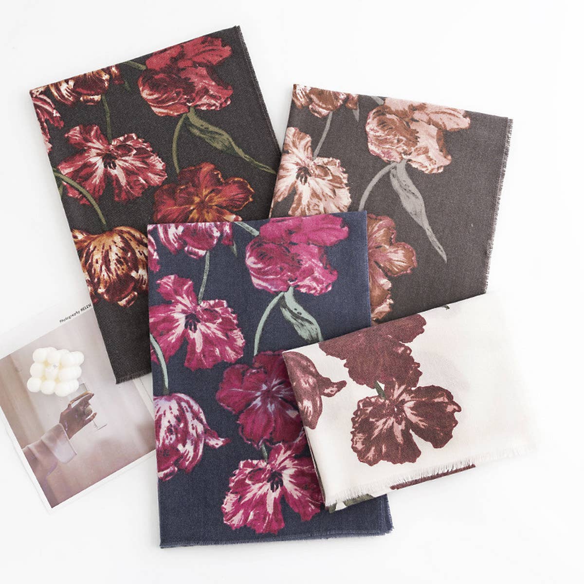 Floral Print Scarf ? Soft Commuter Wrap for Women