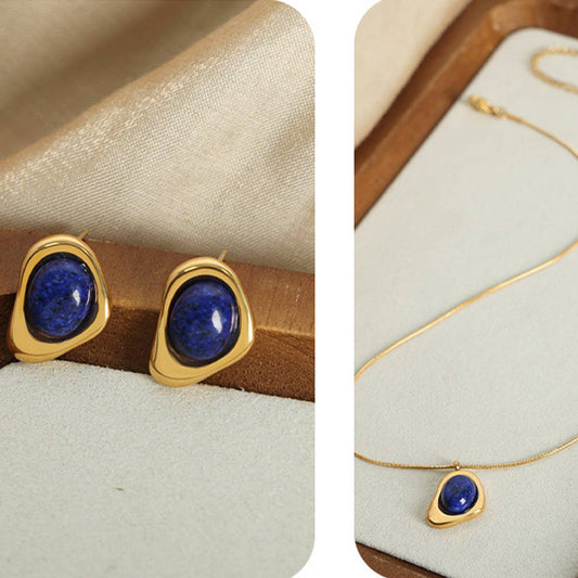 INLAID SAPPHIRE PENDANT NECKLACE JEWELRY