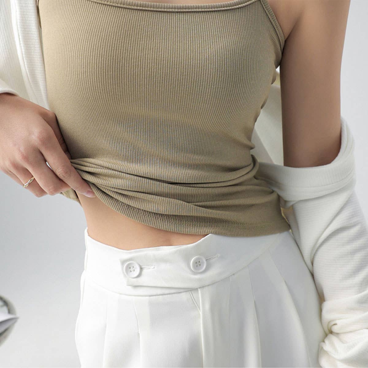 Essential Basic Ribbed Camisole Top In 7 Colors