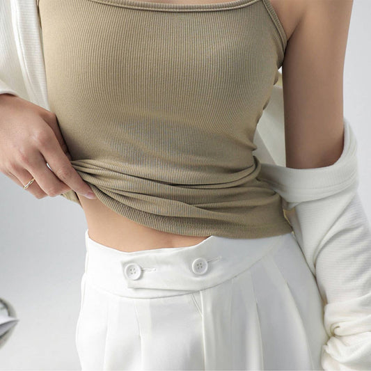 Essential Basic Ribbed Camisole Top In 7 Colors