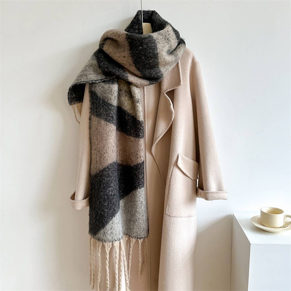 Colorblock Winter Scarf - Thick Warm Unisex Wrap