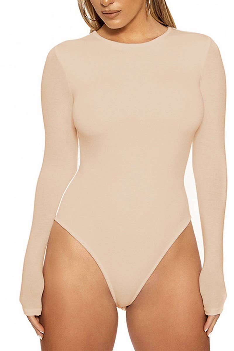 LEISURE RENDER LONG SLEEVED TIGHT JUMPSUIT_CWSJS0464