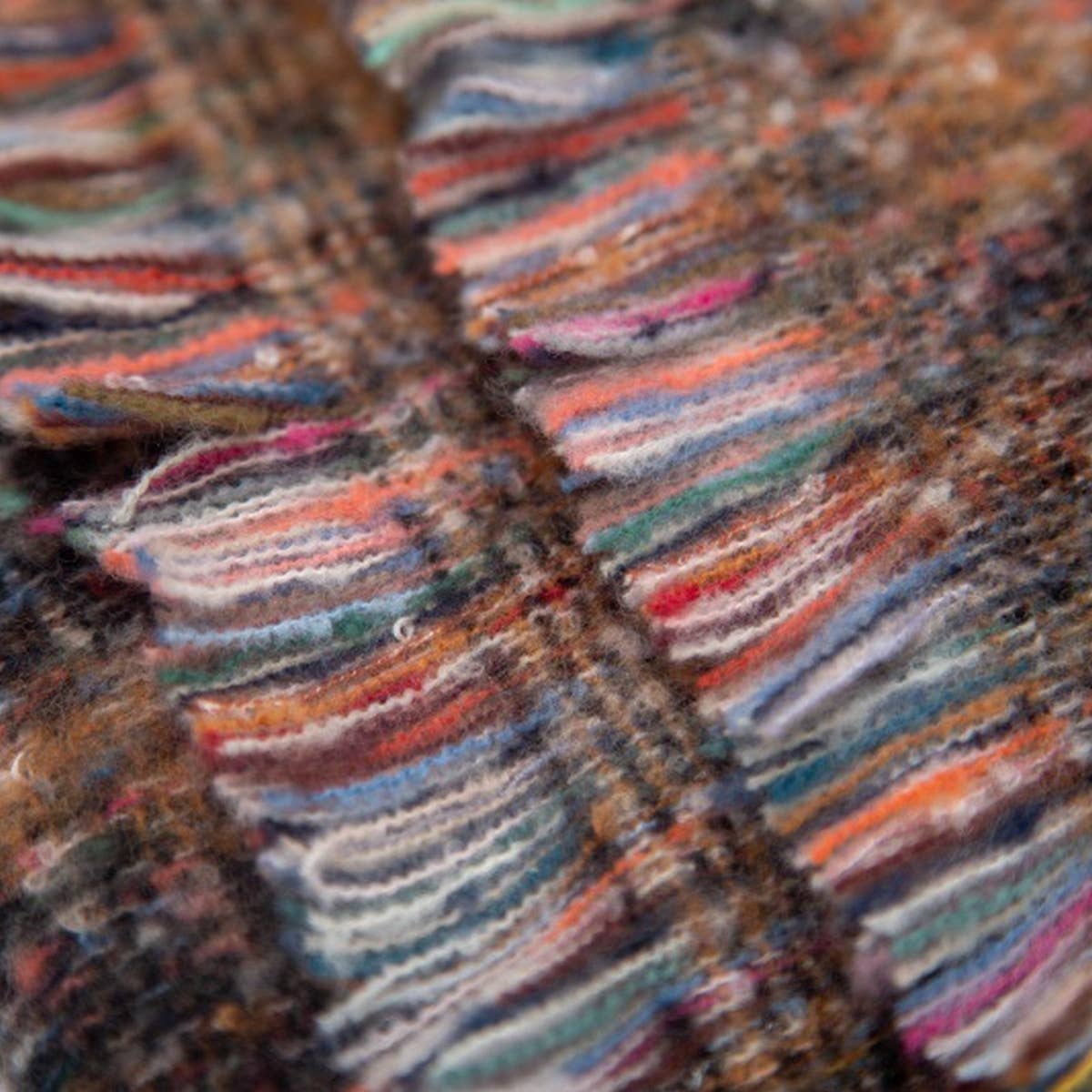 Leopard Jacquard Scarf ? Fringe Winter Wrap