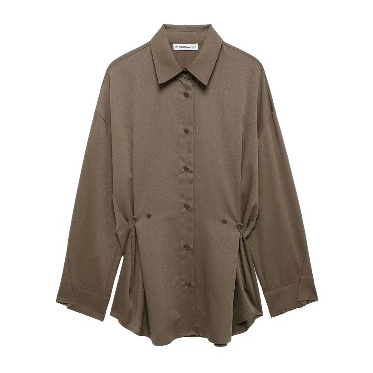 SINGLE-BREASTED ADJUSTABLE LONG-SLEEVED SHIRT