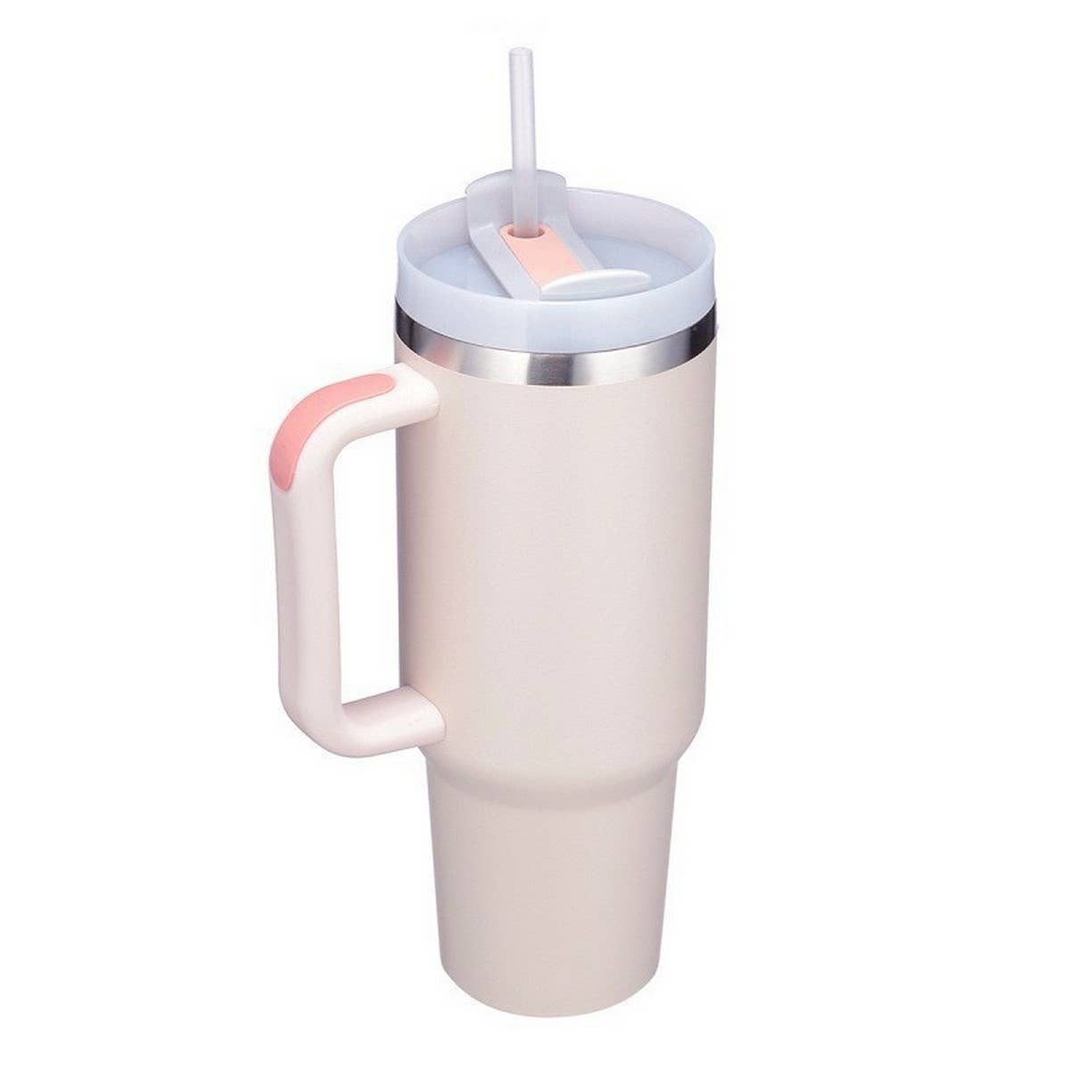 40oz Insulated Tumbler with Handle & Straw, Car Cup_CWMM7900