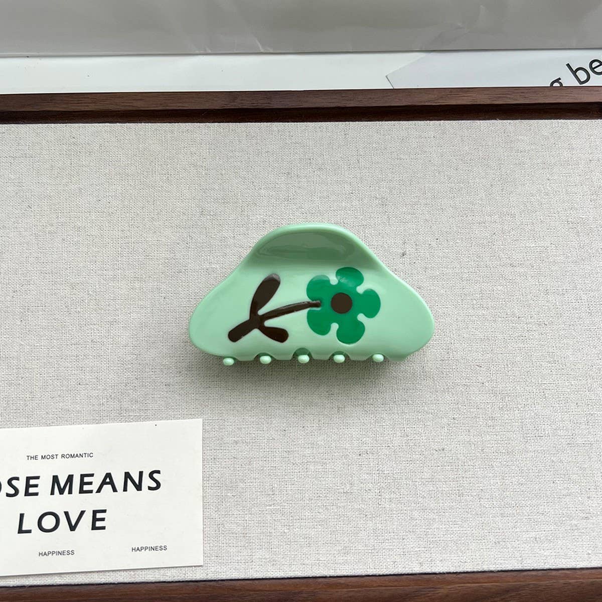 Colorblock Tulip Hair Claw,  Floral Acetate Clip