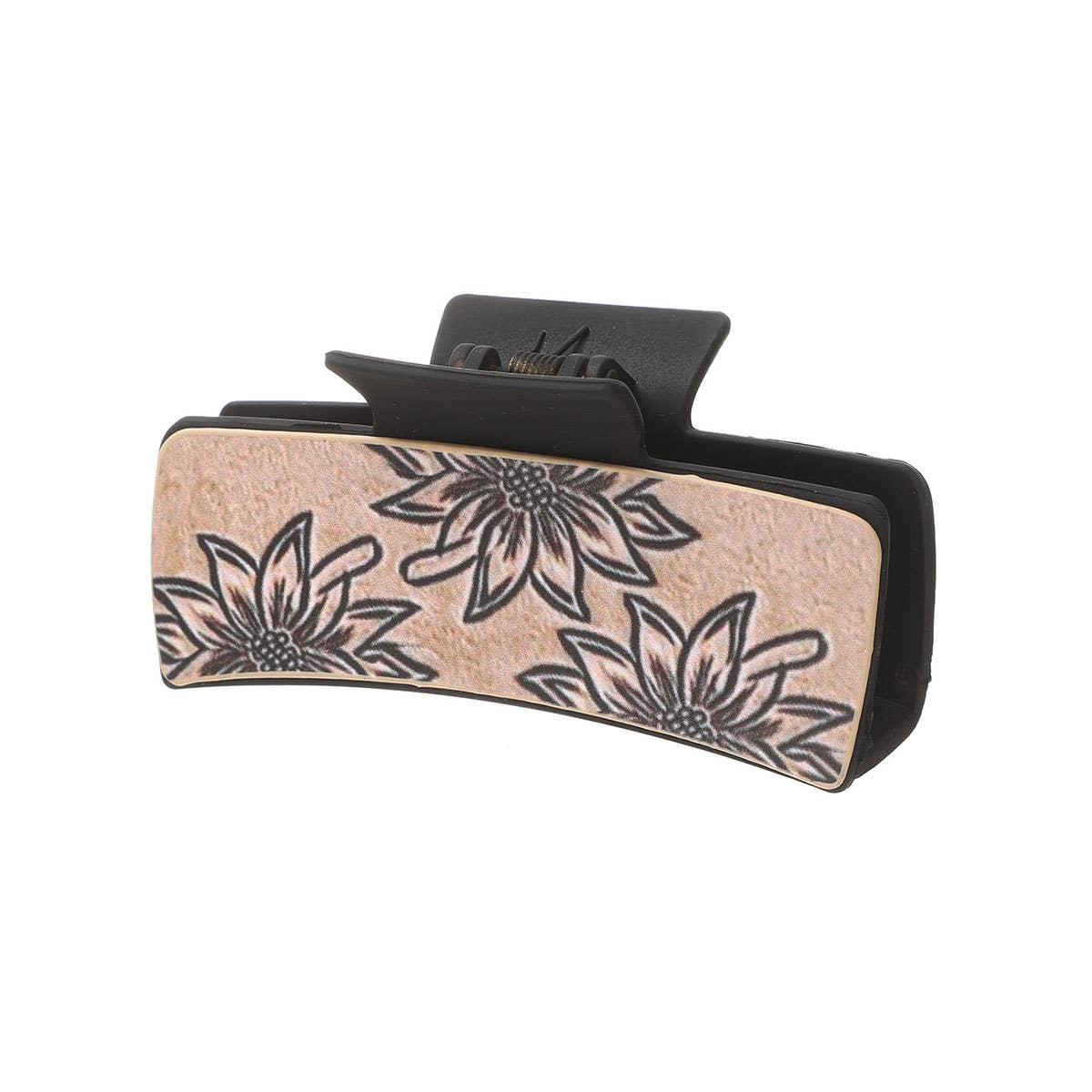Sunflower PU Leather Hair Claw, Western Style