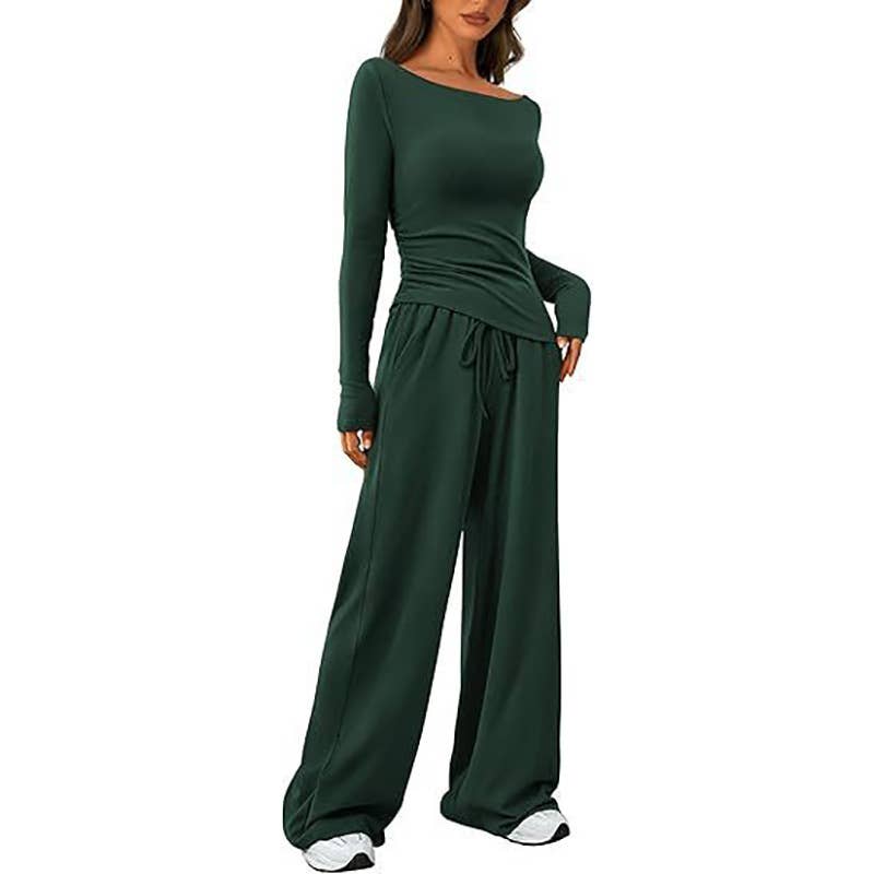 ASYMMETRICAL JACKET AND TROUSERS TWO-PIECE SET