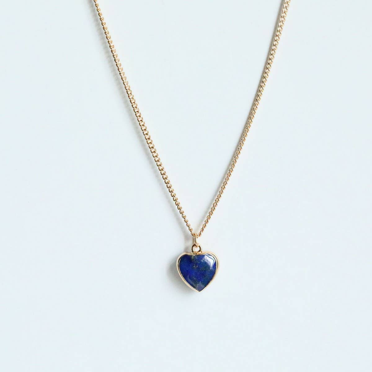 December Birthstone Heart Pendant Necklace