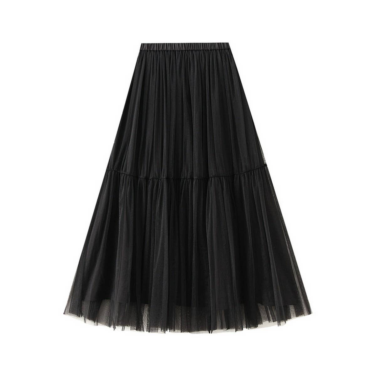 High-Waist Slimming Tulle Puff Skirt