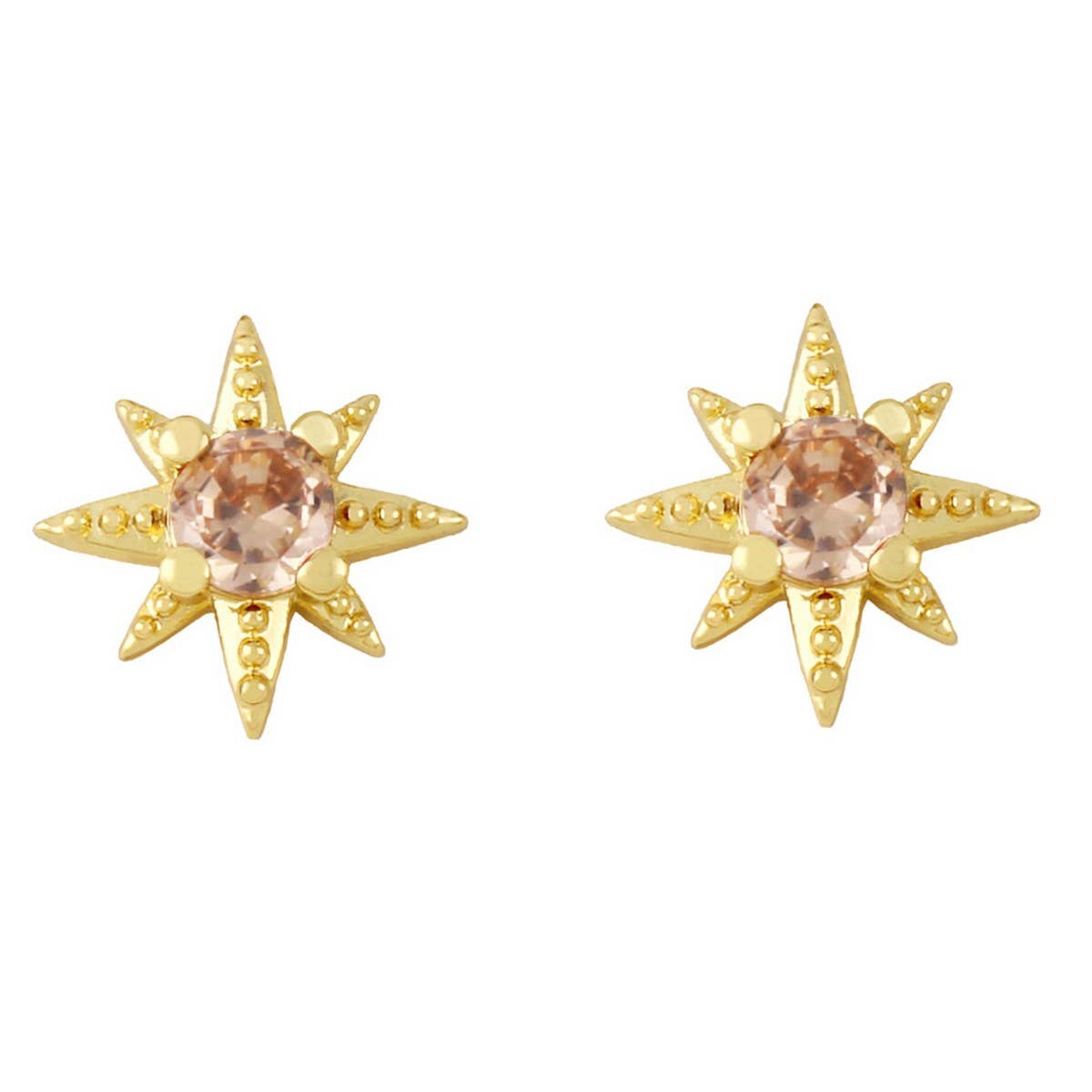 MINIMALIST STAR STUDDED DIAMOND EARRINGS