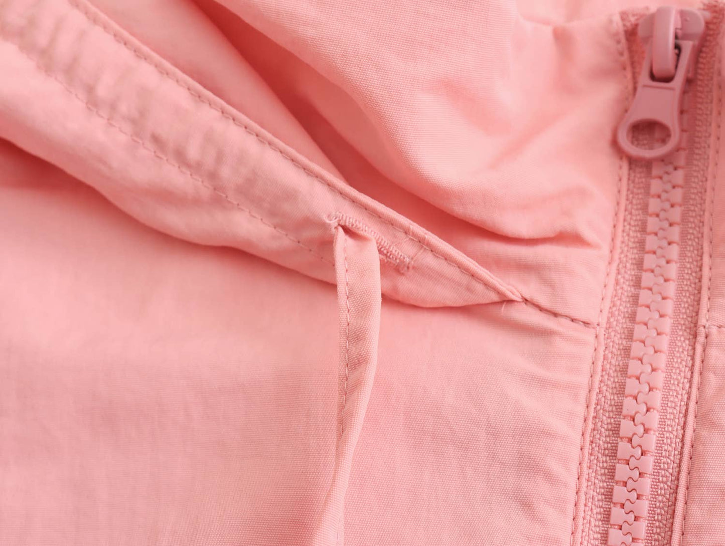 SHORT ONE ZIPPER DRAWSTRING MINIMALIST JACKET