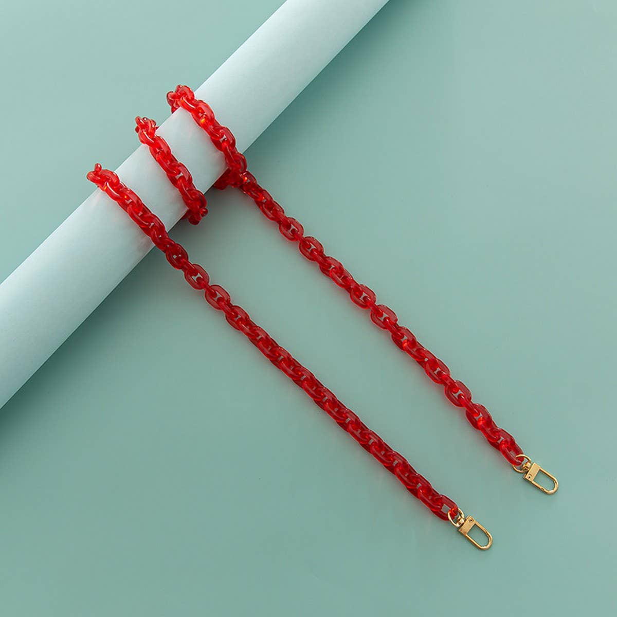 47.24" Jelly Crystal Clear Chain Bags Strap_CWMM5069