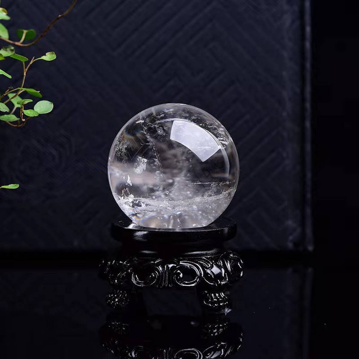 Seven-Star Clear Quartz Sphere Decor