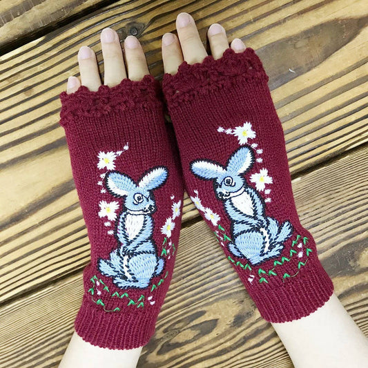 2024 NEW EMBROIDERED RABBIT HALF FINGER GLOVES_CWMM1669