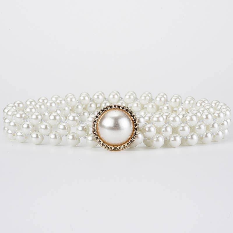 High-end princess-style pearl waist chain