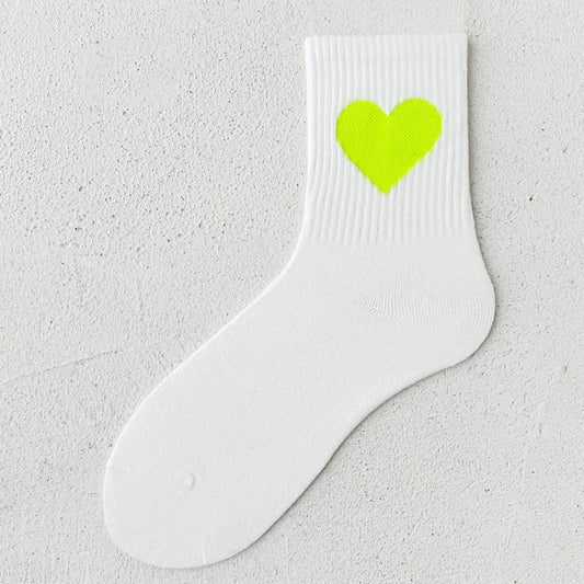 WOMEN'S MIDDLE TUBE CUTE SMILE PATTERN SOCKS