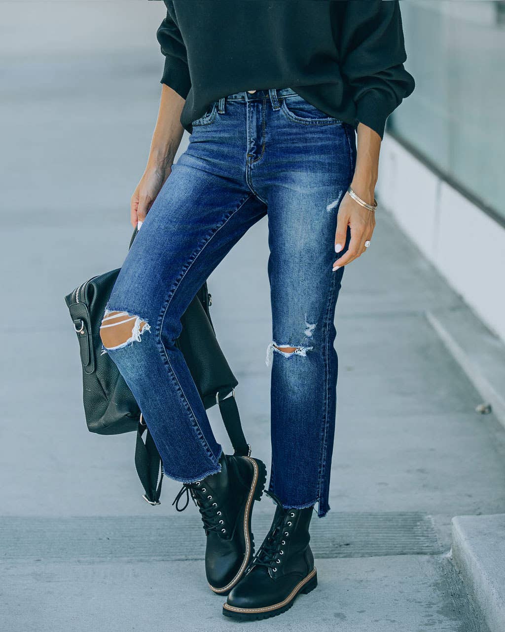 SLIM-FIT, SPLIT AND RIPPED JEANS