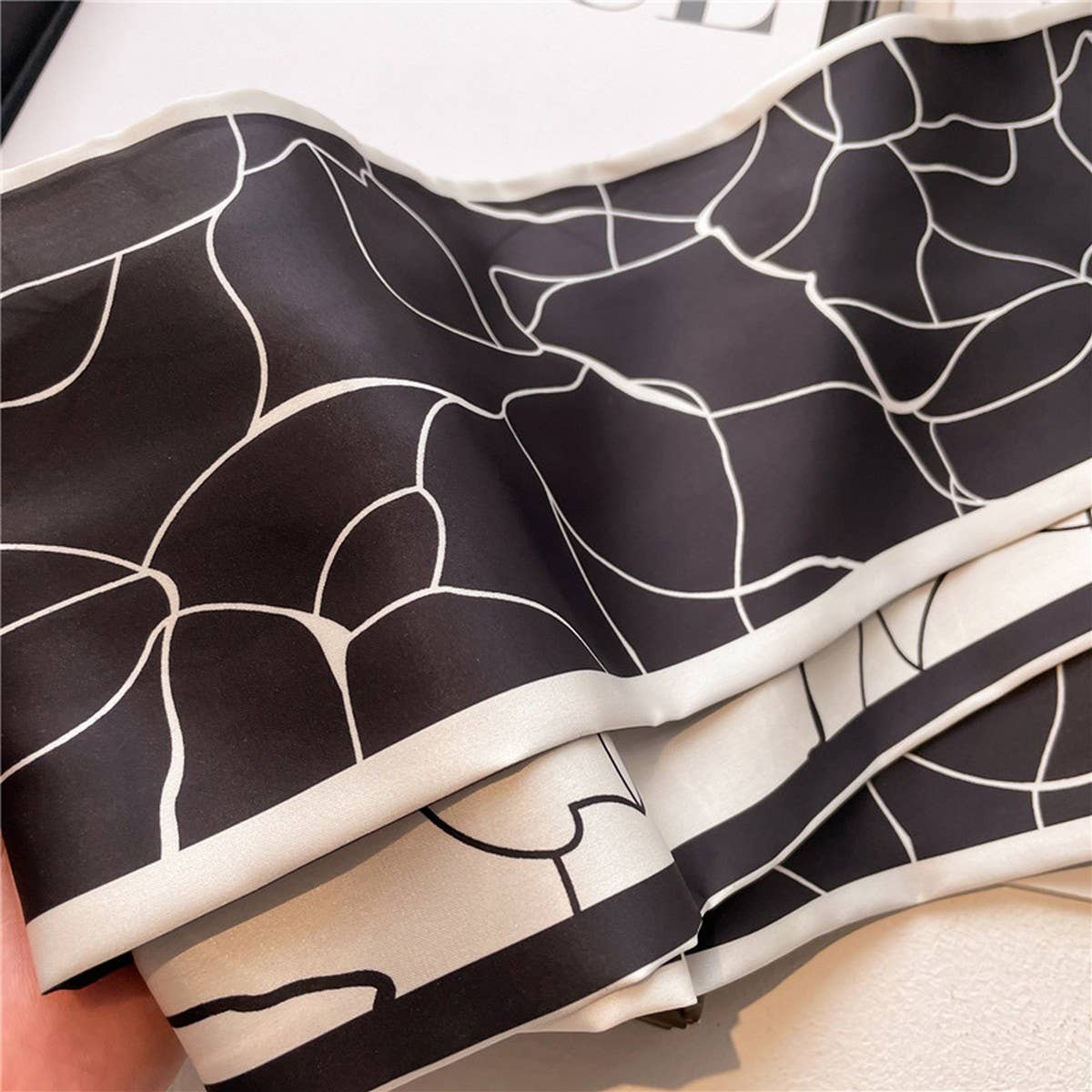 Skinny Silk Scarf for Hair, Neck or Bag Wrap_CWASC1512🎗️