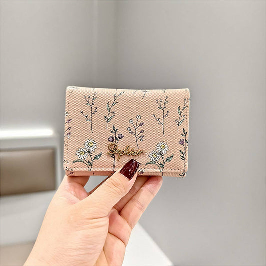 2024 NEW PRINTED FLORAL SHORT MINI WALLET_CWAB2548