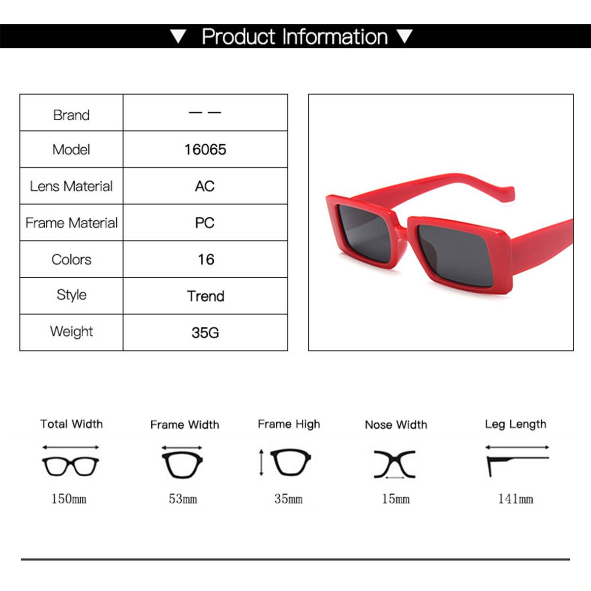 CLASSIC SQUARE SUNGLASSES