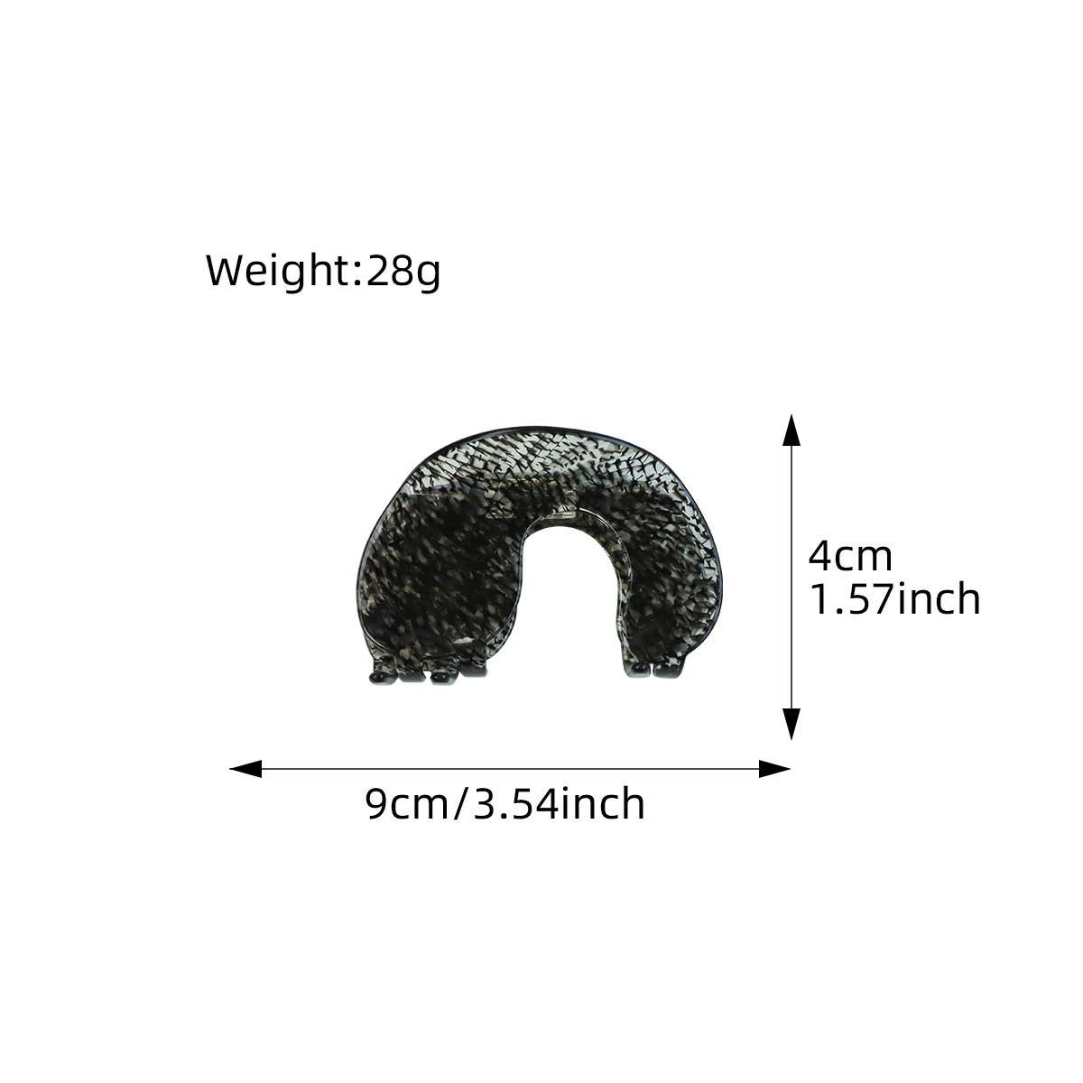 Elegant Acetate Hair Claw, Back Bun Shark Clip_CWAHA1594