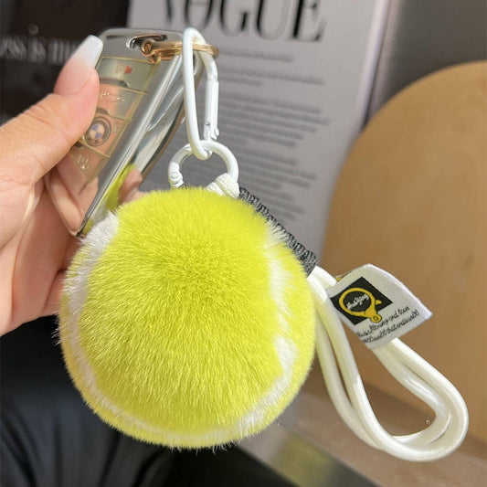 CWMM10409_TENNIS BALL KEYCHAIN  BAG CHARM GIFT
