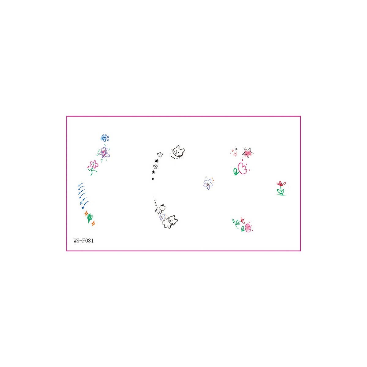 Waterproof Ear Tattoos ? Cute Cartoon Set