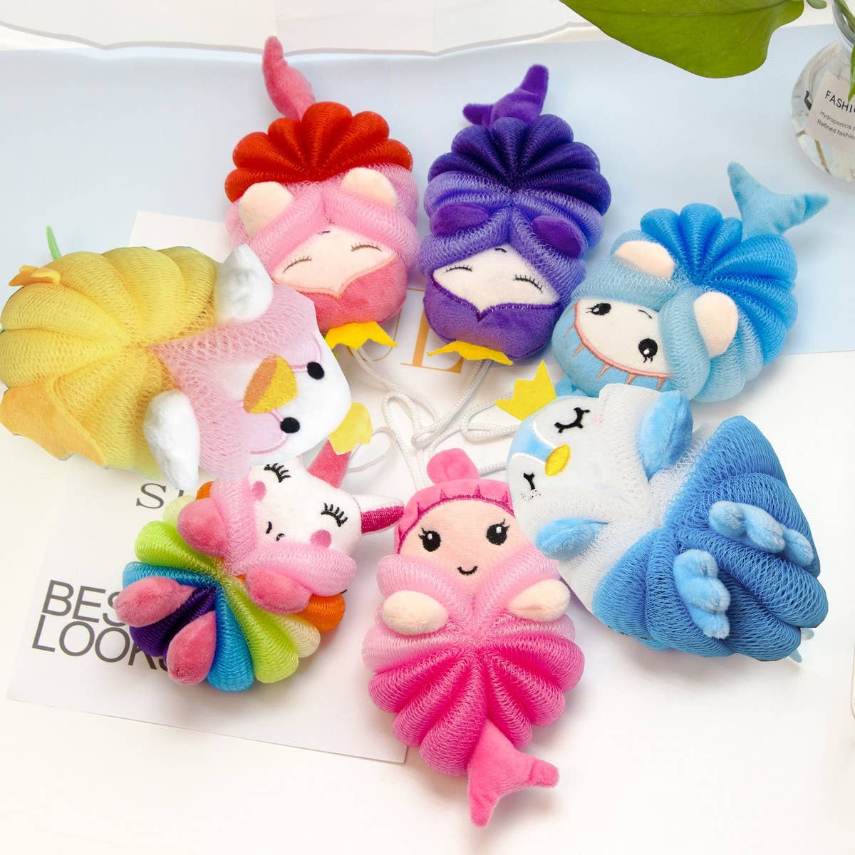 CWMM8745_CUTE CARTOON SOFT BATH BALL BATH FLOWER