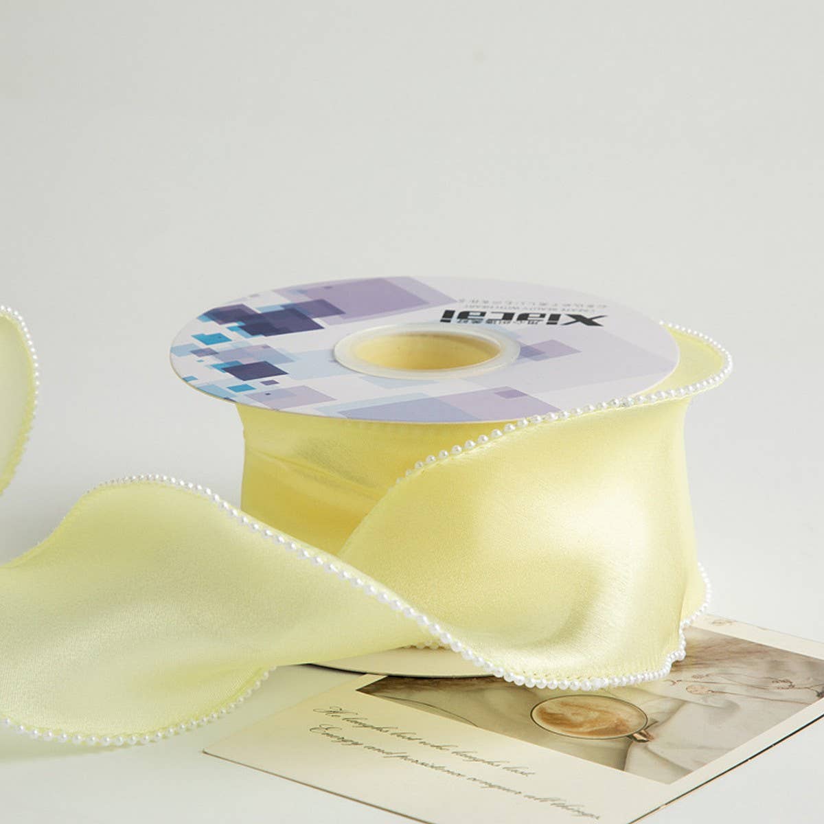 6CM PEARL FISHTAIL YARN RIBBON DIY RIBBON_CWMM5769