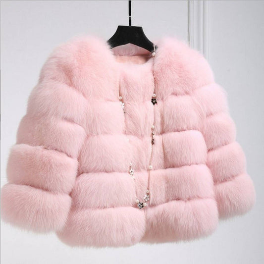 Fluffy Faux Fox Fur Jacket for Women