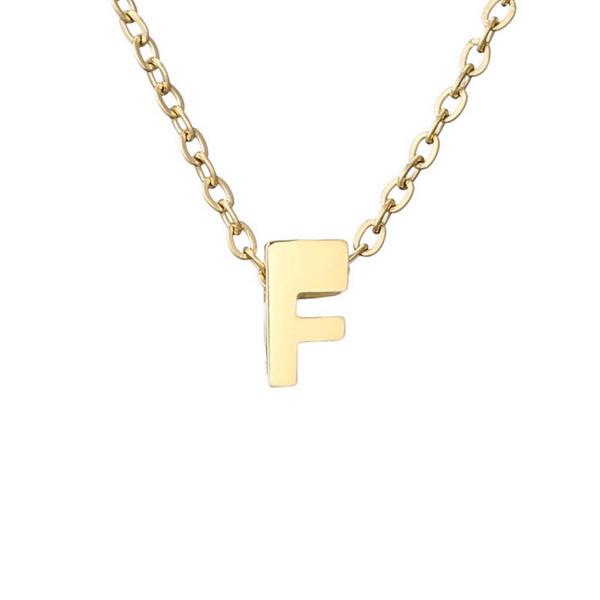 NEW CREATIVE STAINLESS STEEL GOLD LETTER NECKLACE