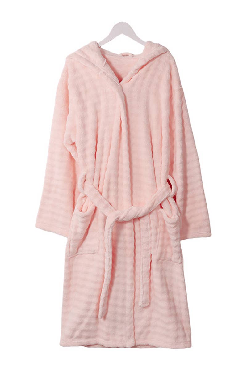 CWMM8295_THICKENED HOUSEHOLD LONG CORAL FLEECE ADULT ROBE