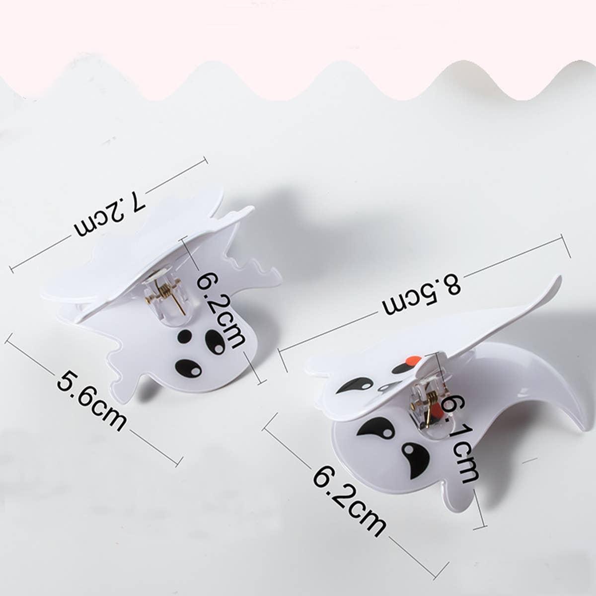 HALLOWEEN SCARY WHITE GHOST HAIRPIN