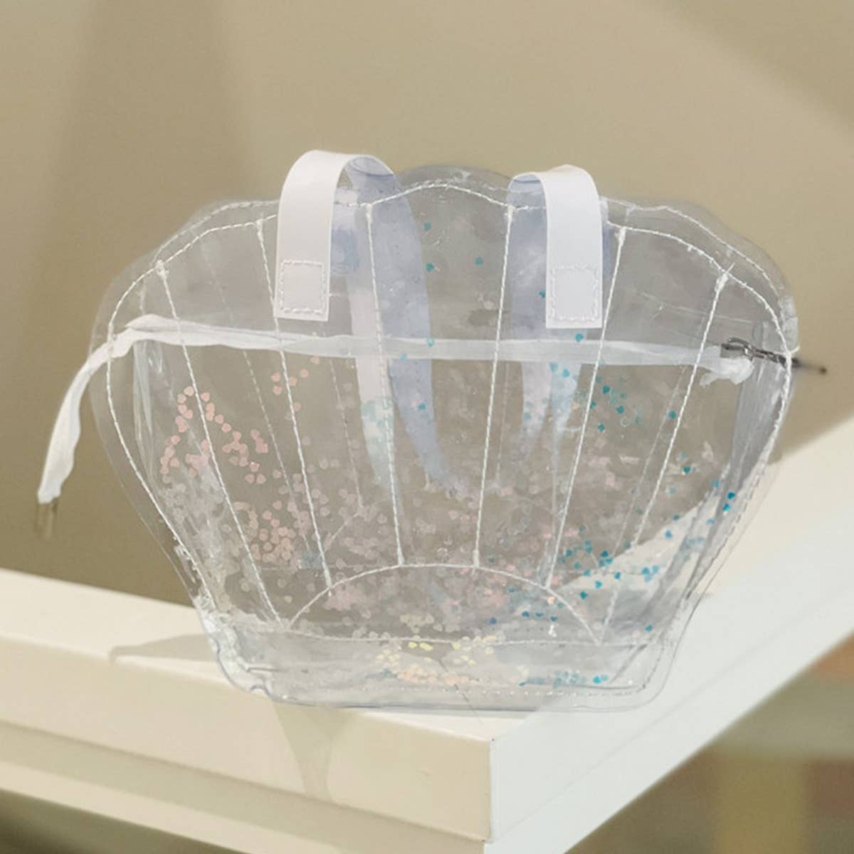TRANSPARENT WATERPROOF SHELL BEACH BAG STORAGE BAG_CWAB1919