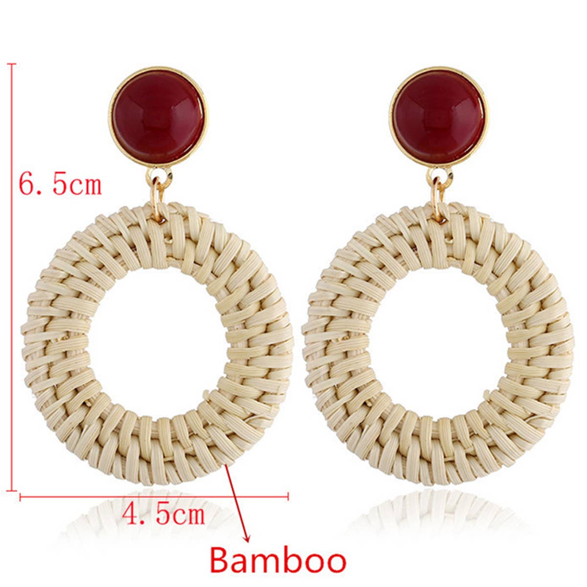 BRAIDED ROUND DROP EARRINGS_CWAJE0443
