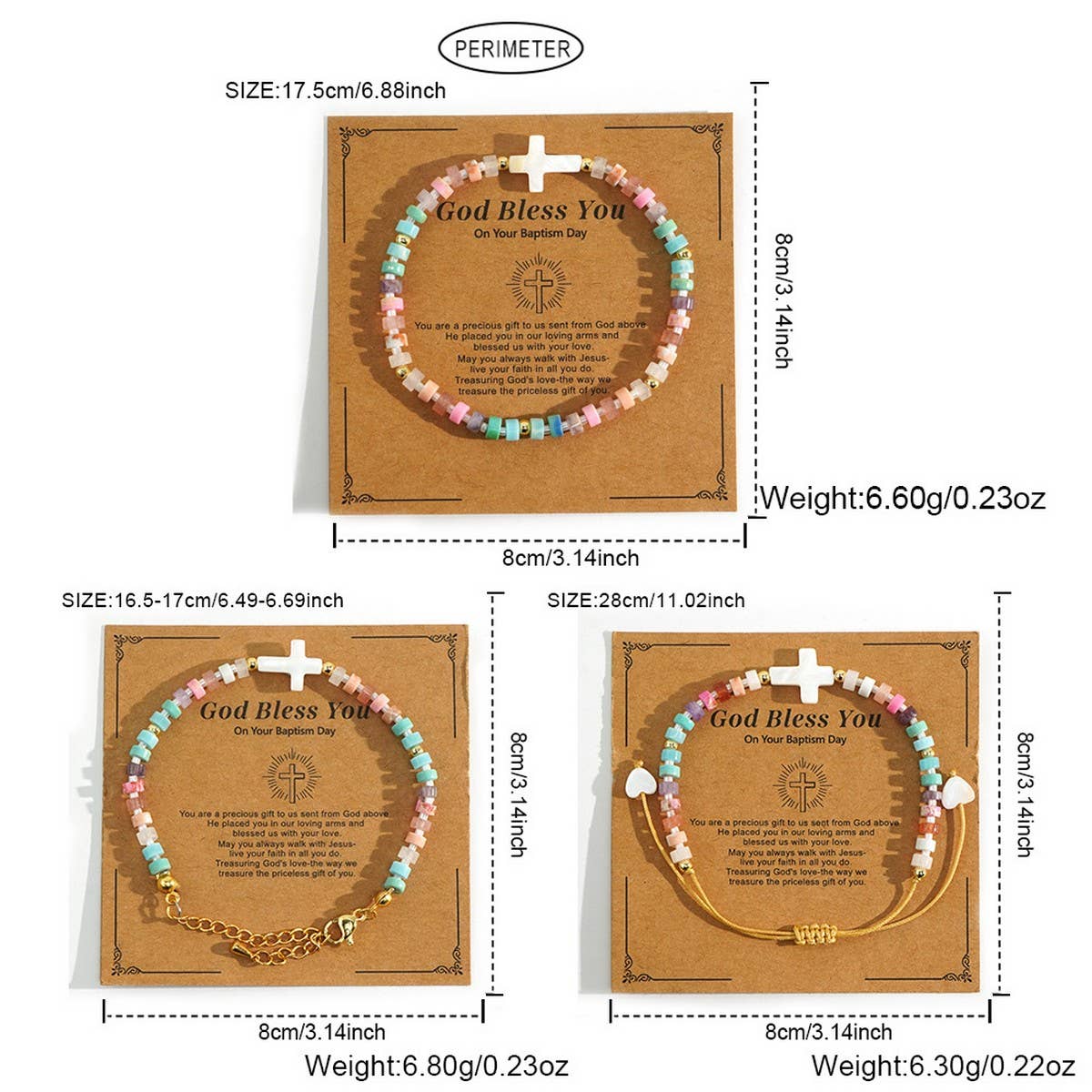 VERSATILE SWEET IRON GALLSTONE SHELL CROSS BRACELET