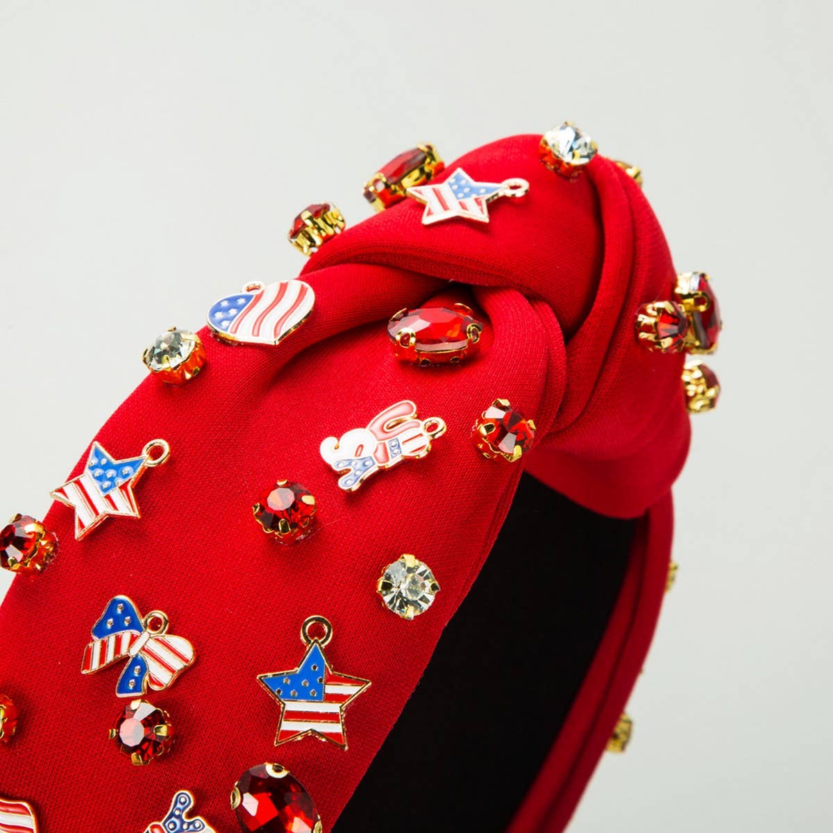 NEW AMERICAN FLAG HEADBAND WITH DIAMONDS_CWAHA1255