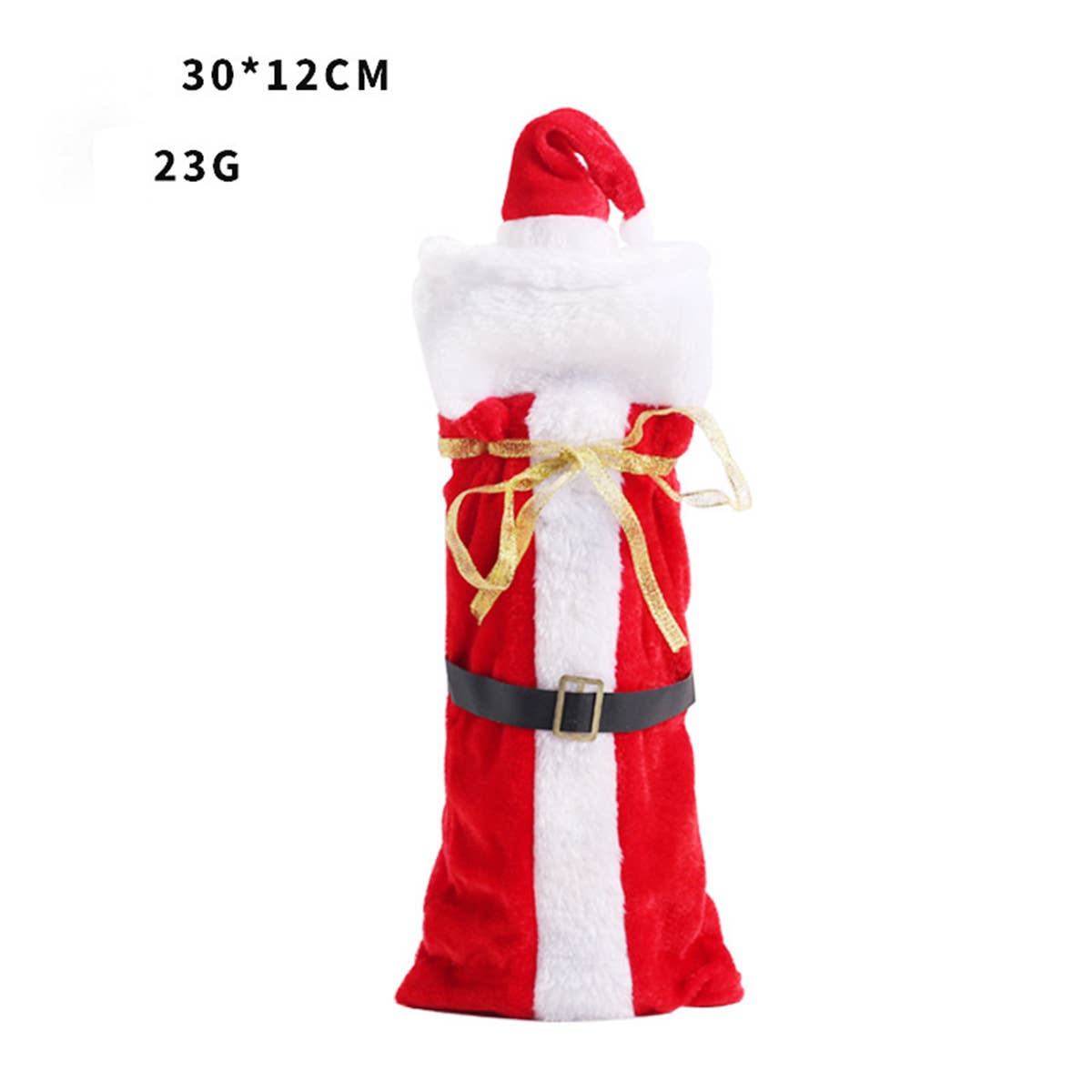 CWMM9636_CHRISTMAS RESTAURANT DRAWSTRING WINE BOTTLE HOLDER