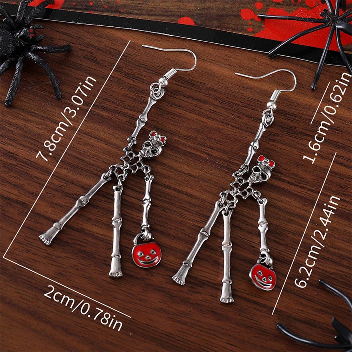 HALLOWEEN EXAGGERATED SKULL EARRINGS