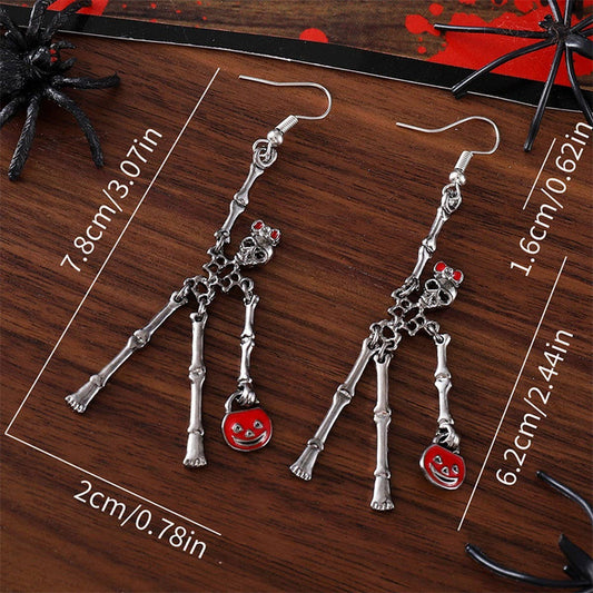 HALLOWEEN EXAGGERATED SKULL EARRINGS