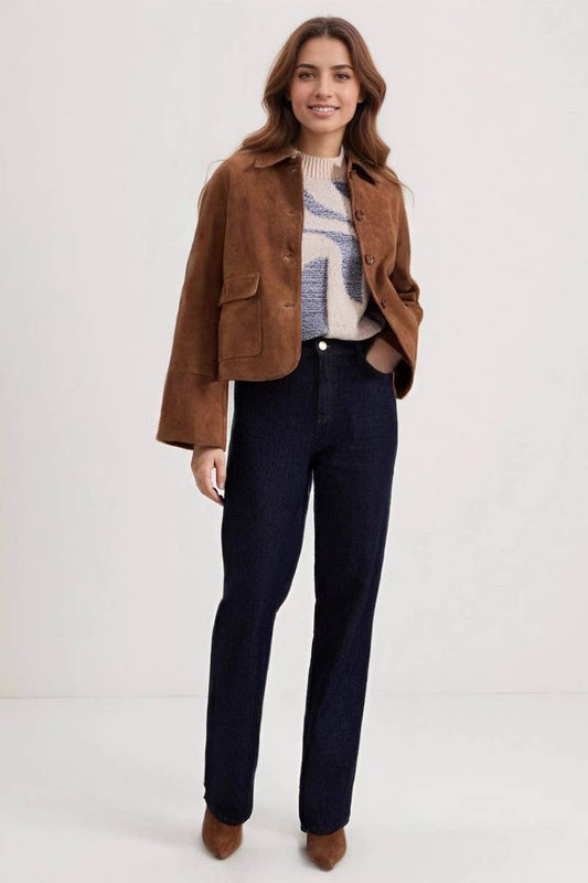 CWOCAL2326_SPRING AND AUTUMN NEW SOLID COLOR FASHION JACKET