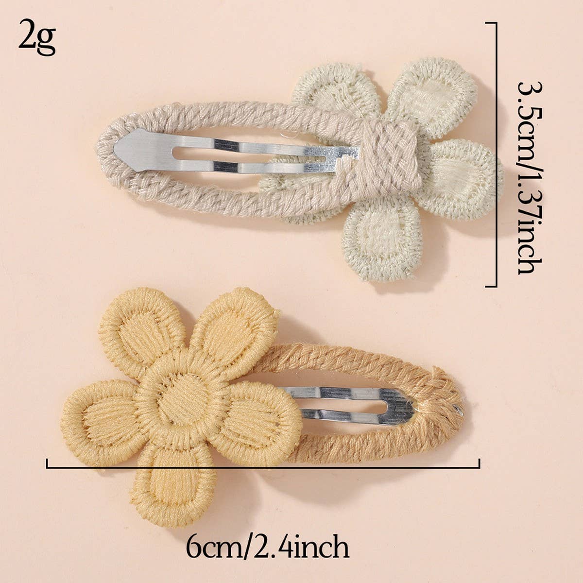 Fresh Daisy Five-Petal Flower Hair Clip Set