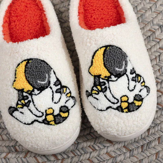 Cute Cat Plush Slippers Winter Warm Indoor_CWSHF00222