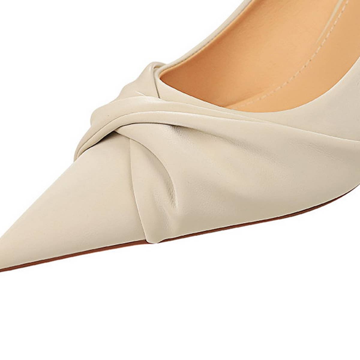 FASHION SEXY SHALLOW MOUTH POINTED BOW HIGH HEELS_CWSHH0088