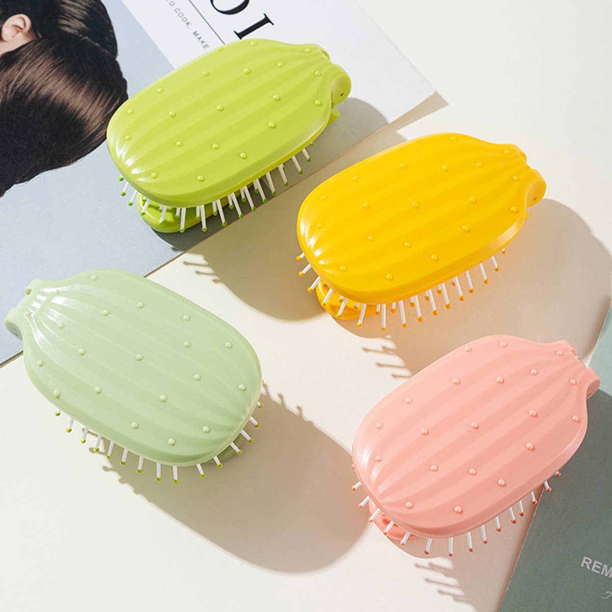 NEW CACTUS FOLDING AIR BAG COMB