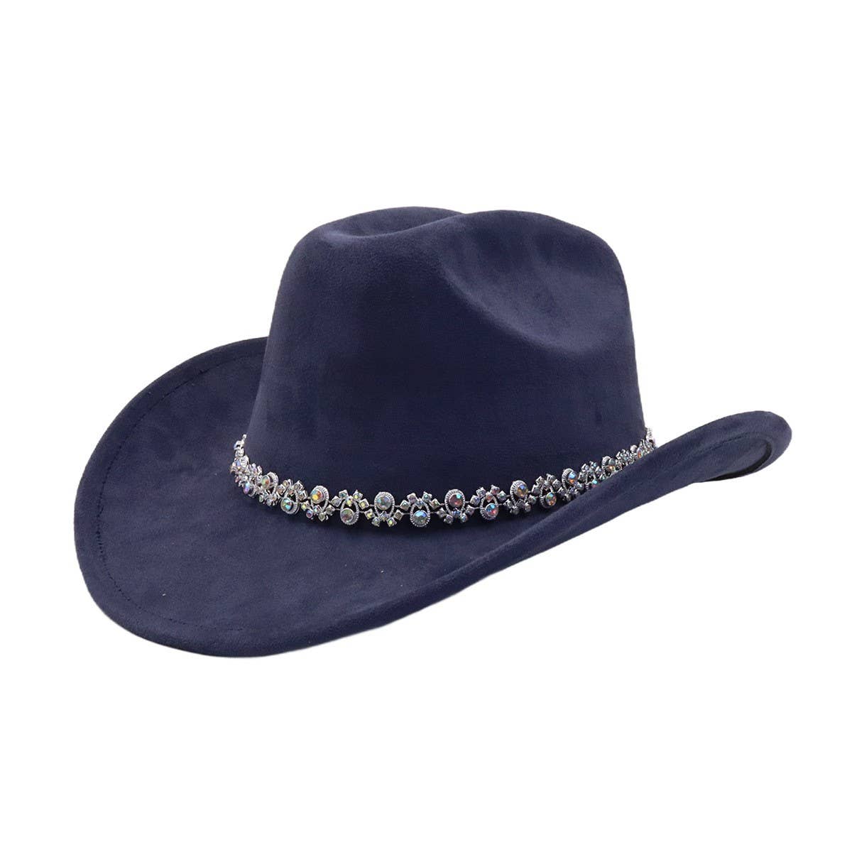 Soft Suede Fedora Hat Western Cowboy Style_CWAH04419